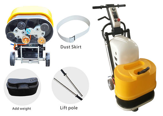 حجر خرسانة 240 فولت 6 رؤوس مطحنة أرضية رخامية 4KW لفاكوتري